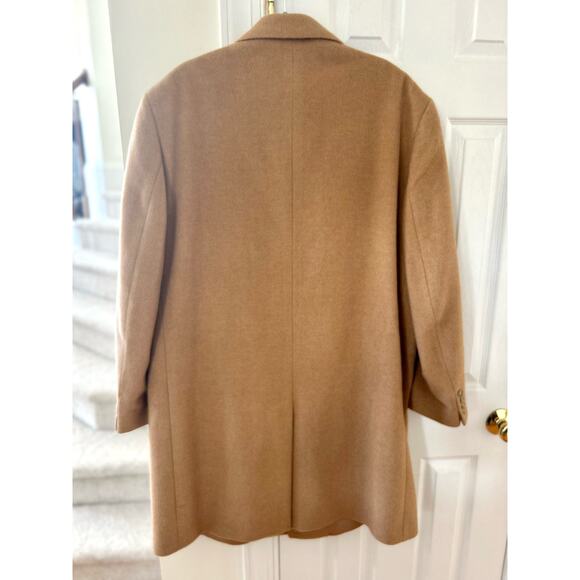 Jos A. Bank Tan Camel Three Button Pea Coat - Picture 2 of 6